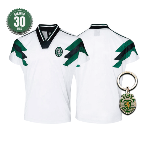 Camisola Sporting Vintage Branca Anos 90 2025/26 - ÚLTIMAS UNIDADES! 🦁💚