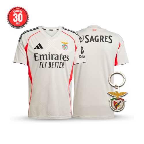 Camisola Benfica Alternativa Bege 2025/26 - ÚLTIMAS UNIDADES! 🔥🦅