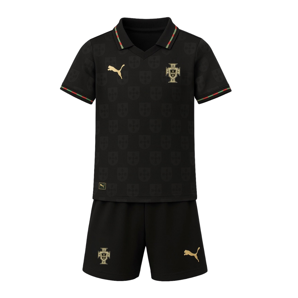 Conjunto infantil Seleção Portugal edição especial pantera negra EUSÉBIO preta 2025/26