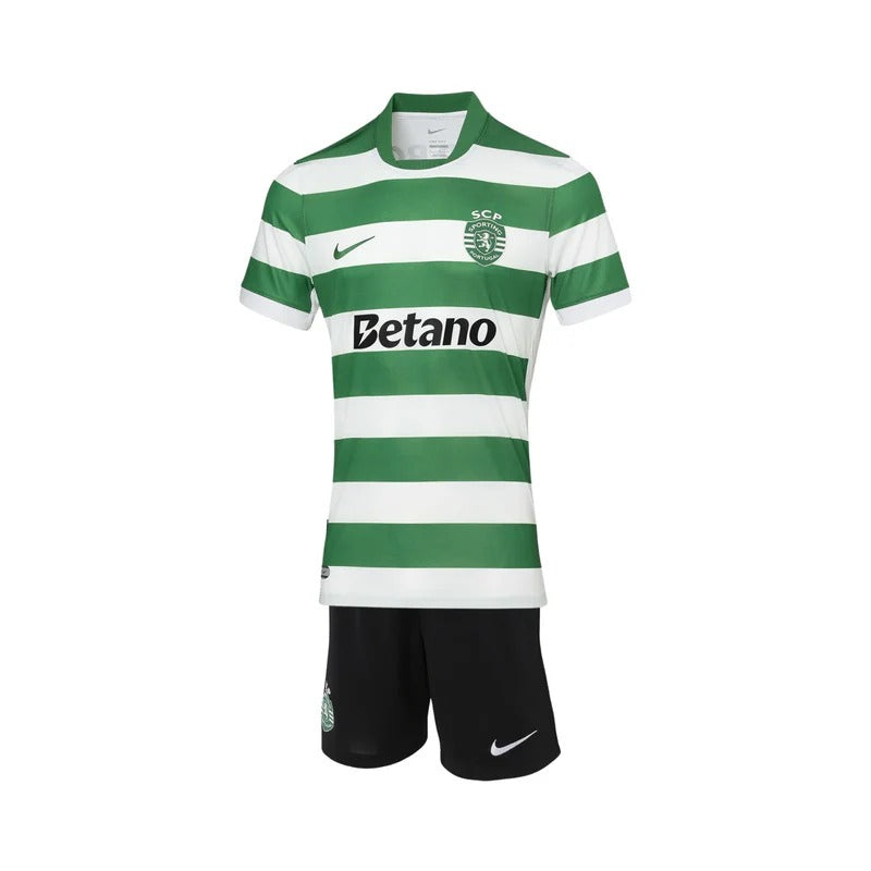 Conjunto Infantil Sporting Principal 2025/26 - LANÇAMENTO! 🔥💚