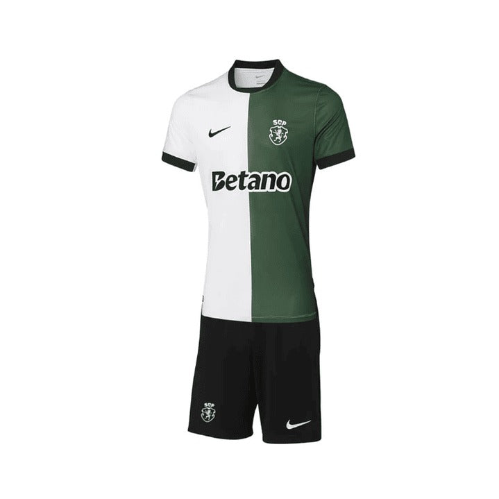 Conjunto Infantil Sporting Stromp Quarto Equipamento 2025/26 - LANÇAMENTO! 🔥💚